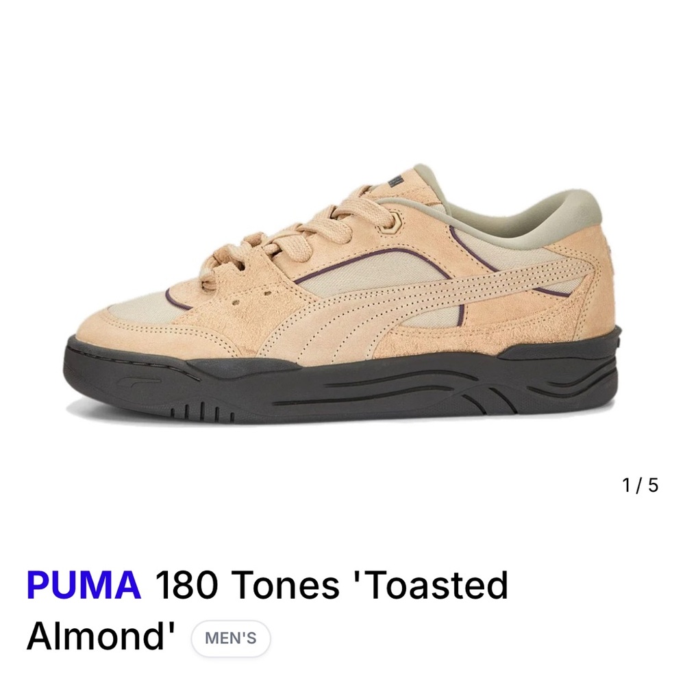 PUMA Beige and Black Sneakers